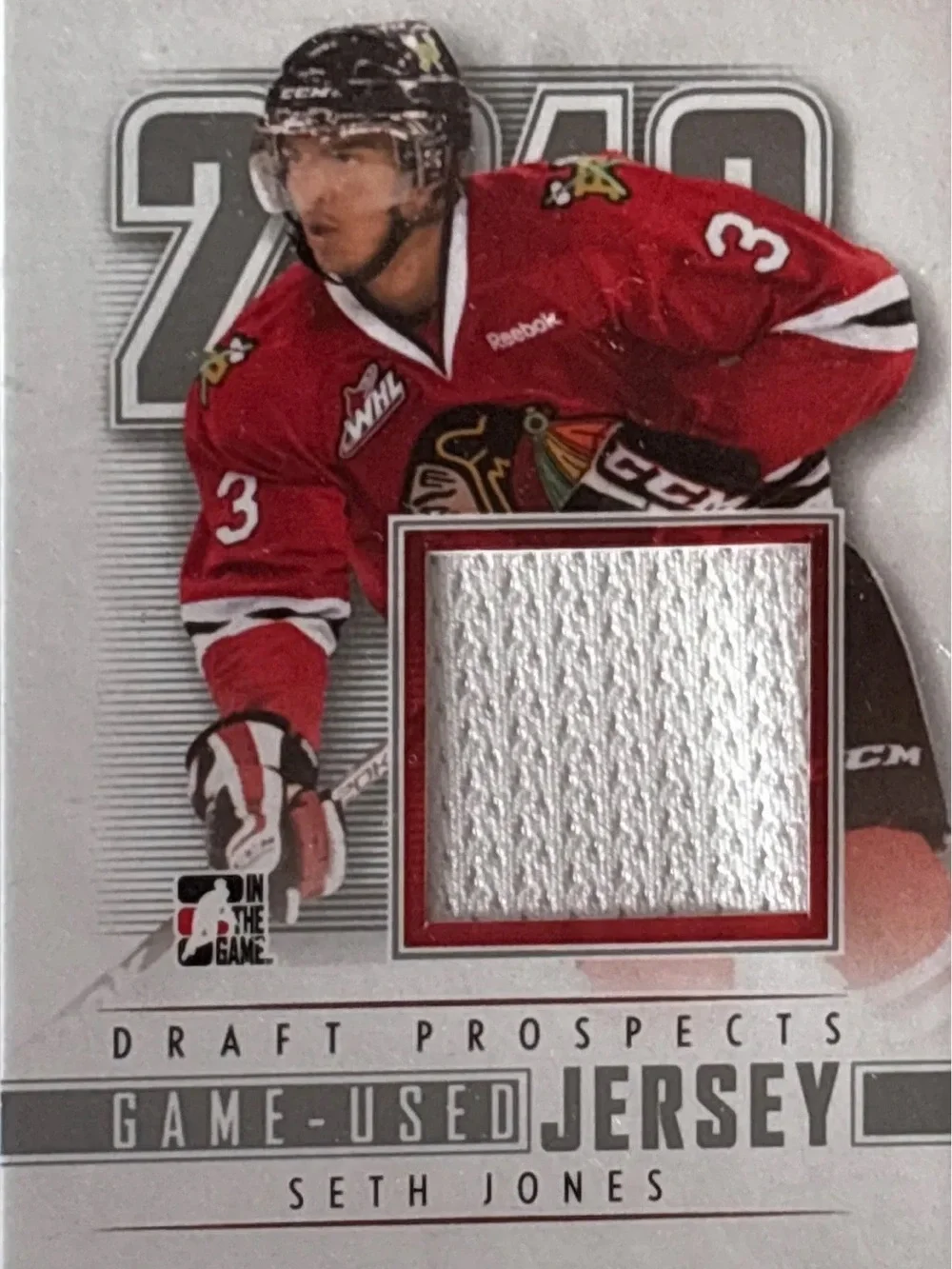 Seth Jones Draft Prospects Game-Used Jersey Card
